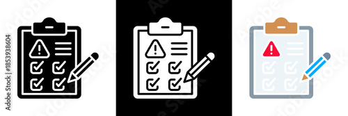 Assessment Icon Set Glyph vector Illustration
