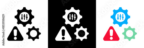 Control Icon Set Glyph vector Illustration