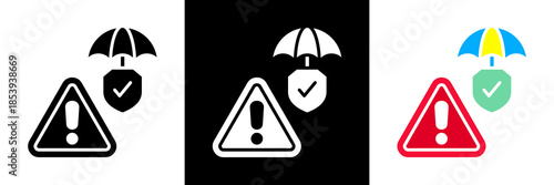 Mitigation Icon Set Glyph vector Illustration