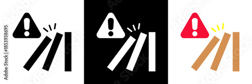 Risk Icon Set Glyph vector Illustration