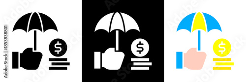 Insurance Icon Set Glyph vector Illustration