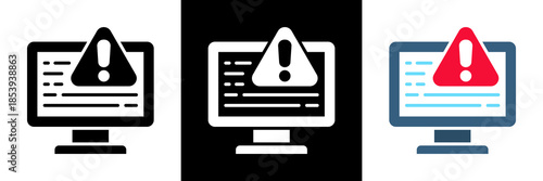 Monitor Icon Set Glyph vector Illustration