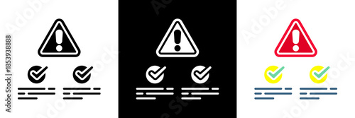 Check Icon Set Glyph vector Illustration