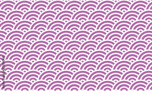 上品な紫の青海波　ベクター