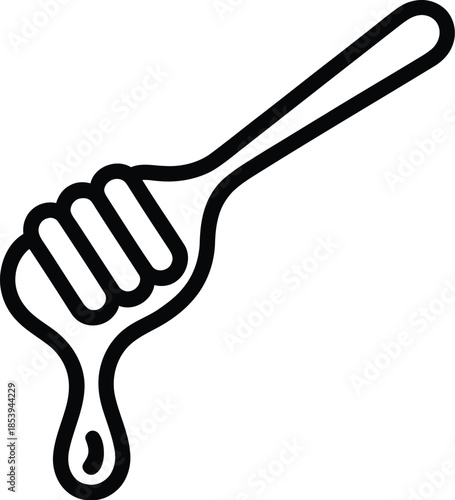 Simple honey dipper with dripping honey