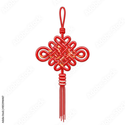 Traditional Chinese Knotting Symbol of Good Fortune and Prosperity hanging decoration