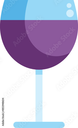 This minimalist vector illustration features a single wine glass, perfect for showcasing the elegance and simplicity of enjoying a classic beverage