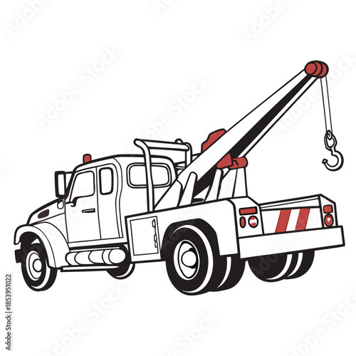 Illustrated tow truck