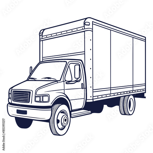 Illustrated cargo truck