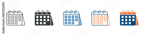 Calendar Icon Set Multiple Style Collection 