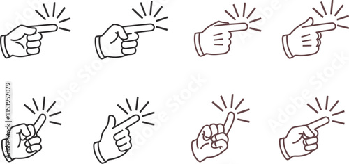 Computer Mouse Pointer Click Cursor Gray Arrow Icons Pack