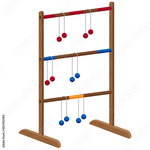 ladder toss Garden games vector.