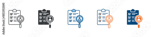 Recruitment Icon Set Multiple Style Collection 