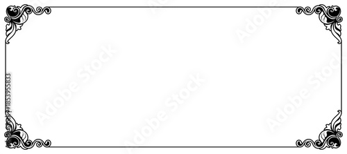 Horizontal frame, vintage style, envelope frame.