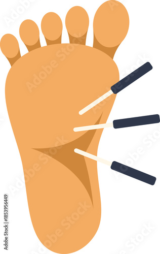 Acupuncturist applying needles to a foot, targeting specific acupoints for pain relief and holistic healing