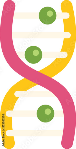 Colorful dna double helix representing the building blocks of life, genetics, and heredity
