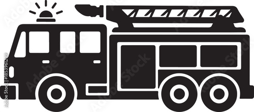 Public Safety Transport Silhouette Icon Vector