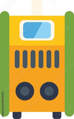 Portable welding machine generating electric power for repairing metal parts and constructions, industrial equipment