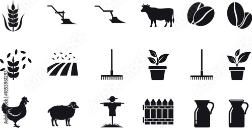 Set of black wireless networking icons featuring internet routers with antennas satellite dishes wifi signal symbols radio receivers and cloud data search icons isolated on white background