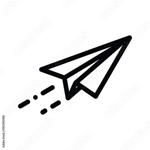 Black Paper Plane Flying Through Air