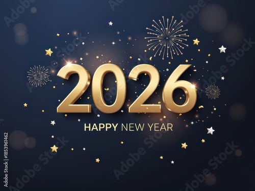 2026 Happy New Year festive greetings graphics