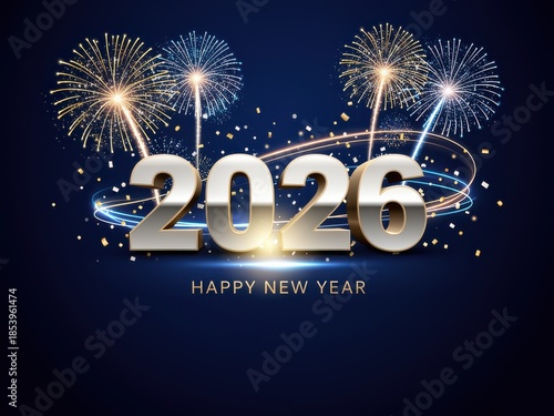 2026 Happy New Year festive greetings graphics
