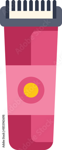 Pink and stylish electric body hair trimmer for women, a modern depilation device