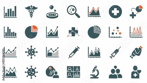 Medical and Scientific Research Icons Collection.