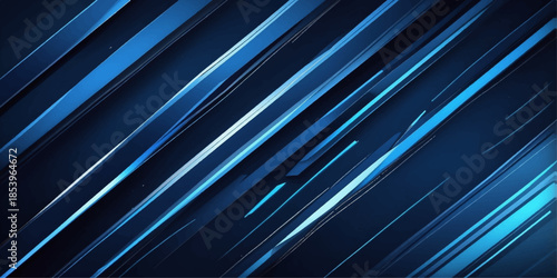Abstract blue linear waves with sharp diagonal flow creating a bold futuristic background design