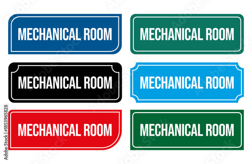 Mechanical Room Door Sign Illustration Printable Door Signs for technical areas