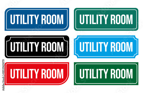 Utility Room Door Sign Illustration Printable Door Signs for service areas