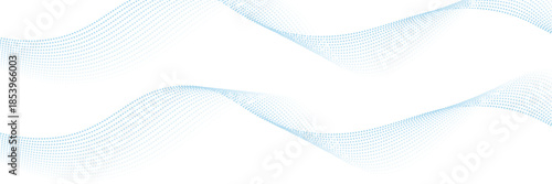 Abstract blue smooth waves on white background. Dynamic sound waves. Design elements. vector Illustration
