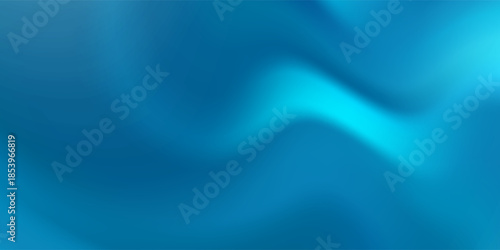 Realistic texture of silk background. Vector 3D texture of silk natural fabric with smooth pleats of aqua color, turquoise.