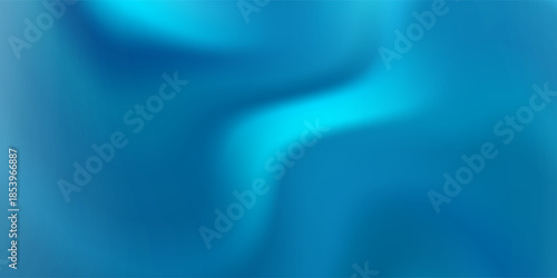 Realistic texture of silk background. Vector 3D texture of silk natural fabric with smooth pleats of aqua color, turquoise.