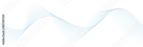 Abstract blue smooth waves on white background. Dynamic sound waves. Design elements. eps10