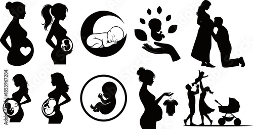 Pregnancy and Motherhood Silhouettes