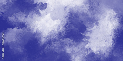 White cloud with Blue sky. abstract watercolor scraped grungy background.  A breathtaking expanse of billowing clouds forming intricate shapes against the endless blue backdrop. subtle forces of wind 