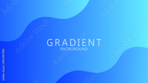 青グラデーションと流体シェイプの対角フレーム背景