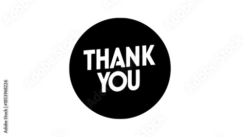 Thank you customer message white and black icon 