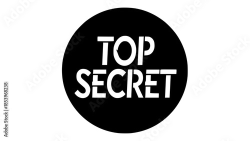 Top secret document white and black icon