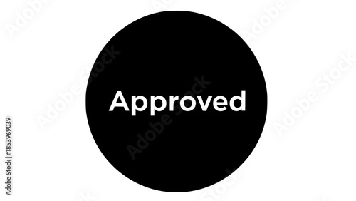Approved permission icon white and black icon 