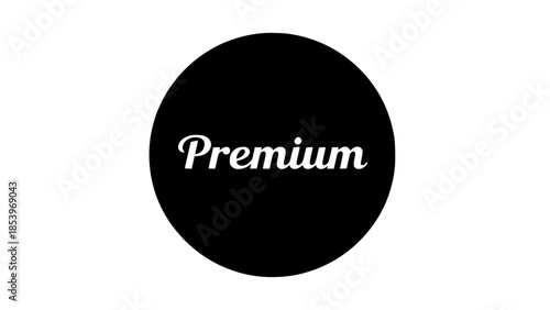 Premium standard badge white and black icon 