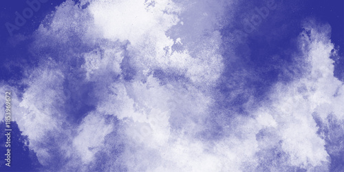 White cloud with Blue sky. abstract watercolor scraped grungy background.  A breathtaking expanse of billowing clouds forming intricate shapes against the endless blue backdrop. subtle forces of wind 