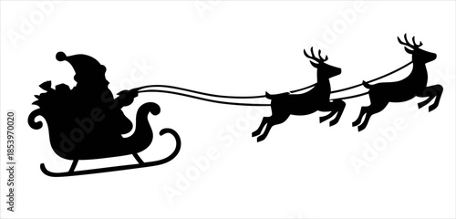 Black silhouette icon set with Christmas theme, festive holiday atmosphere, clean flat style and strong contrast. Perfect for Christmas design, greeting cards, decorations, branding, posters, and seas