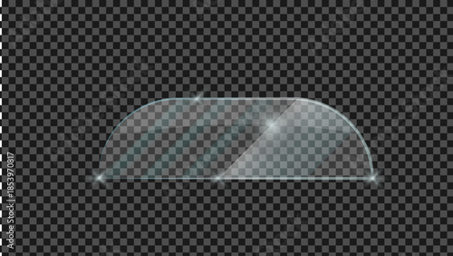 Minimalist 3D Glass Mirror Block with Soft Emerald Tint and Realistic Glossy Reflection for Modern Architectural and Product Mockup Design