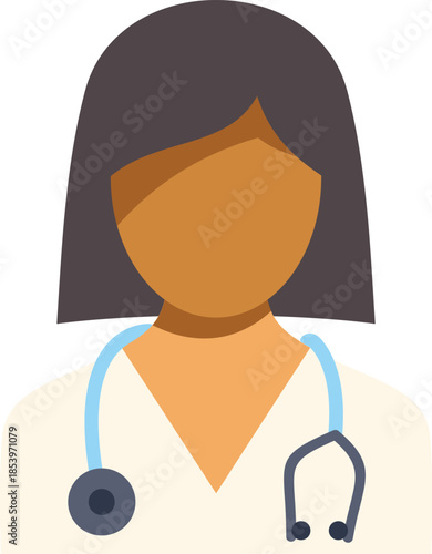 Portrait of a female doctor wearing a stethoscope, representing healthcare professionals