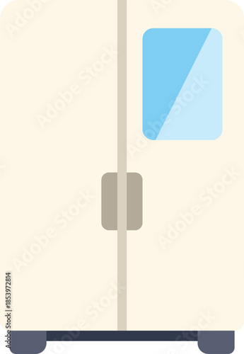 Modern refrigerator with closed doors ensuring optimal food preservation in a contemporary kitchen setting