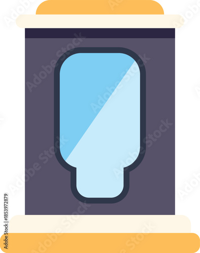 Public restroom urinal promoting hygiene and sanitation in a contemporary setting