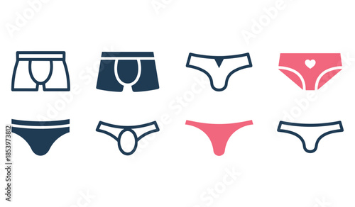 Variety of women's underwear styles and designs