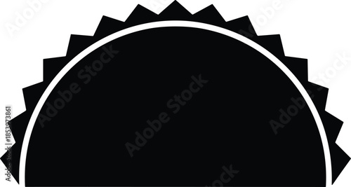 Modern minimalist pastry or dumpling silhouette vector icon for culinary branding bakery menus international cuisine food service and appetizer graphic elements.